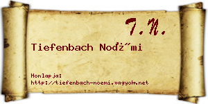 Tiefenbach Noémi névjegykártya